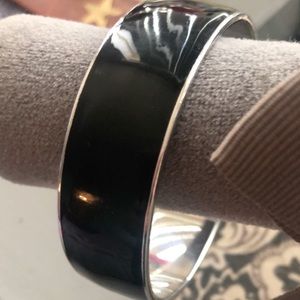 Black and Silver Bangle Bracelet